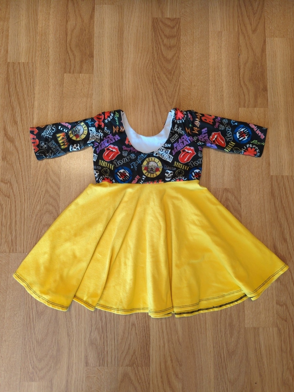 Dress Girls Infant Rock Bands Def Leppard Kiss Nirvana Ozzy Iron Maiden Doors